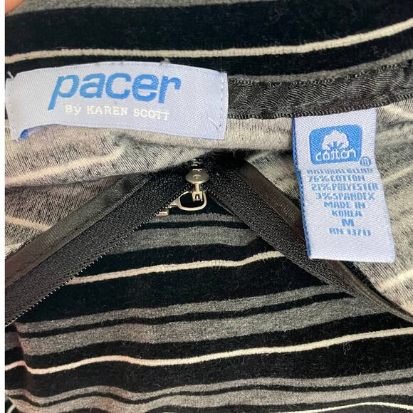 Vintage Pacer by Karen Scott Striped Pullover Jacket - Picture 4 of 5